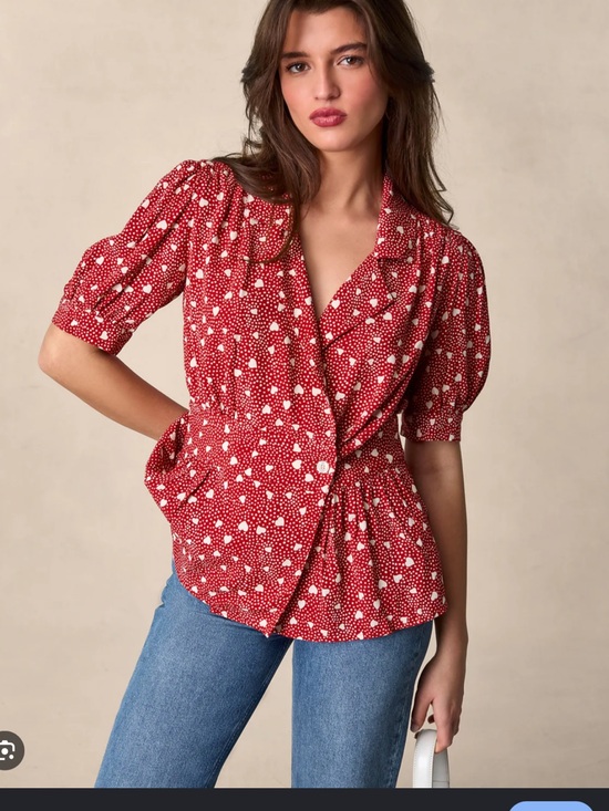 Rouje Tops - Rouje Dalia Heart Print Blouse Shirt